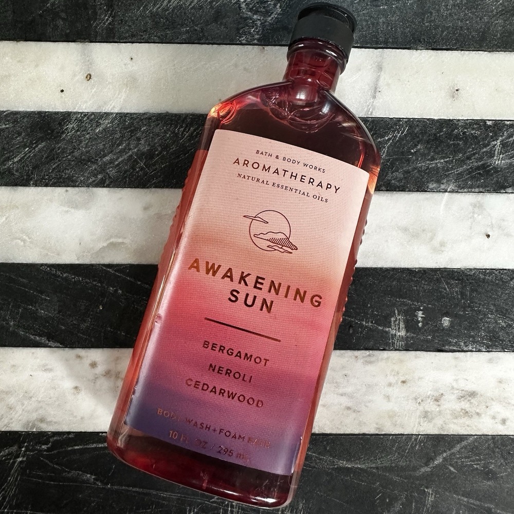 Bath & Body Works Aromatherapy Awakening Sun Body Wash & Foam Bath Full Size NEW